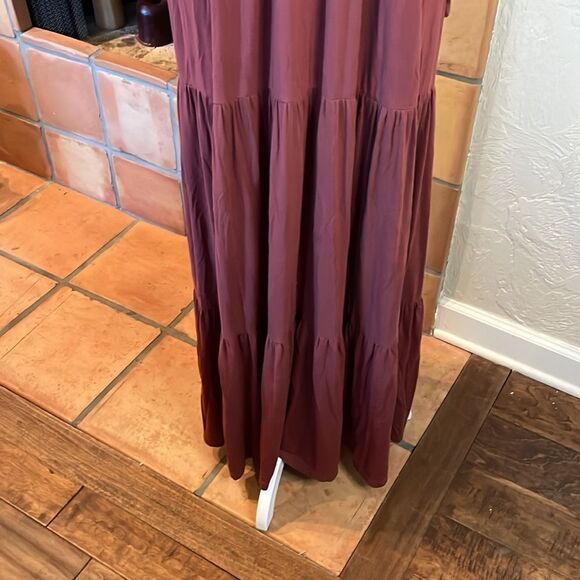 Natural Life Bell Sleeve V-Neck Tiered Maxi Dress, size L/XL - Picture 3 of 9